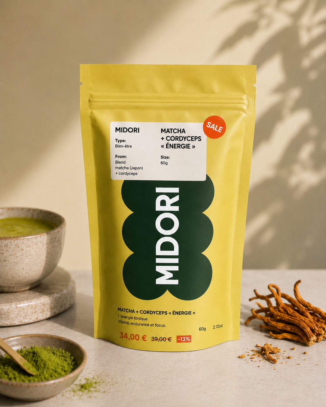 Matcha + Cordyceps « Énergie »